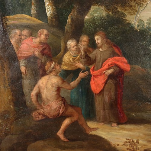 Dipinto antico 600 scena - antico,