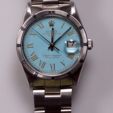 Rolex Data 34mm Acciaio Blu