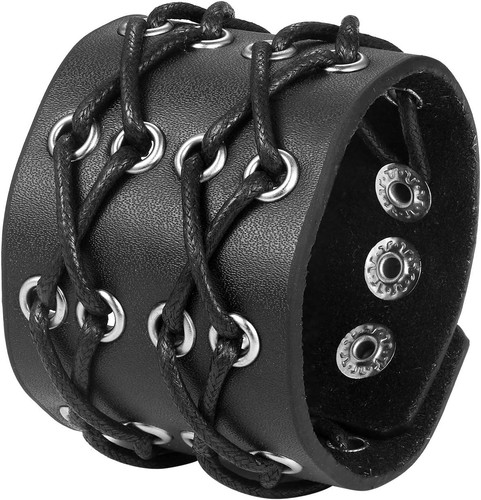 Bracciale uomo pelle cuoio - bracciale, in