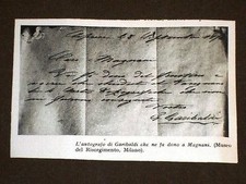 Autografo di Giuseppe