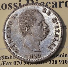UMBERTO I  50 CENTESIMI 1889  PERIZIATA qSPL/SPL+  FONDI SPECULARI