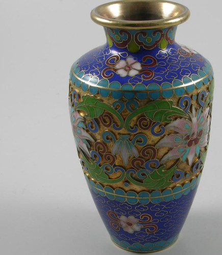 Vaso cina cloisonne - cina, fiori