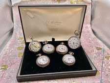 Raccolta di 6 Piccoli Cilindri in Argento . Svizzera . 1900 . OROLOGIO TASCA