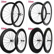 Set ruote in fibra di carbonio 700C bici strada freno a V profondità 38/50/60/88mm larghezza 25mm