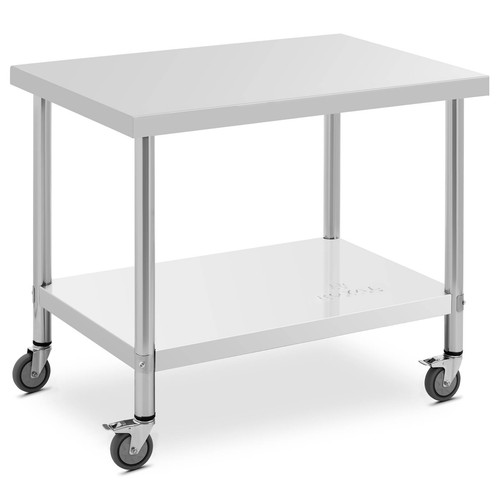Tavolo inox con ruote
