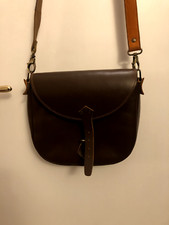 Borsa a tracolla in cuoio tipo Tolfa marrone