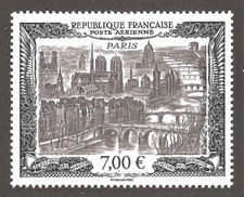2022 Timbre POSTE AERIENNE PA 93 A de l'affiche Vue de Paris en 1950  NEUF**LUXE