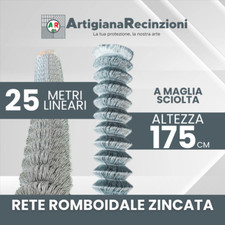 Rete Zincata “A Maglia Sciolta” Altezza 175cm 25 metri