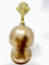 Campanello da Tavolo Campana Banco Hotel Bell Antico Ottonata Religioso & Croce