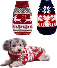 2 Maglioni Natalizi per Animali Domestici, per Gatti, Maglieria, per Cani, Abbig