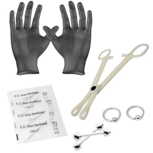 Kit piercing incl guanti - piercing, incl.