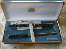 Penna stilografica  e tagliacarte  doratura 18 kt -Ferrari e Baier-anni '90