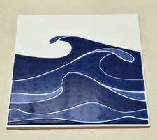 2 Piastrelle Ceramica Vintage