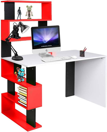 Scrivania con doppia libreria - scrivania,