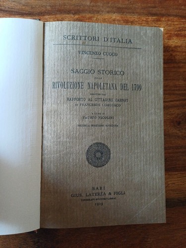 Vincenzo cuoco saggio - vincenzo, storico