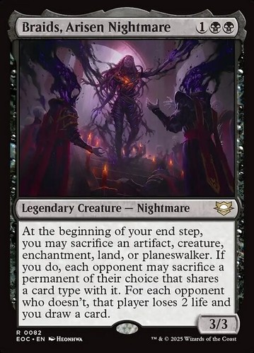 Magic card english braids - card,