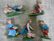 LOTTO Q5-VECCHI PASTORI DA PRESEPE PLASTICA MADE IN ITALY