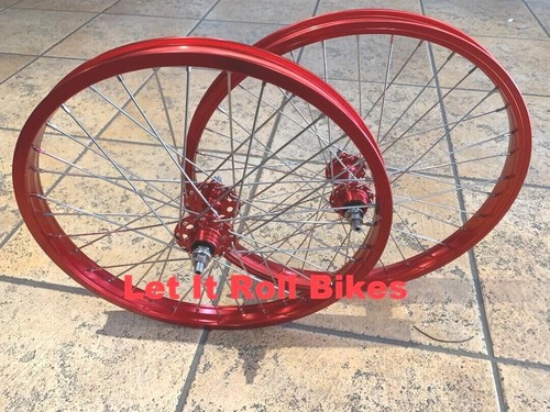 Set cerchi lega bmx rossi - cerchi,