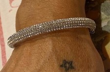 bracciale gioiello strass chiusura acciaio regolabile