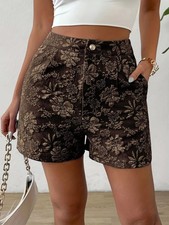 Short Donna Marrone Jacquard