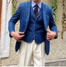 Tuta uomo denim monopetto