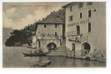 Cartolina Lago di Como Orrido di Nesso 1921 viaggiata Como Fabbrica d'olio