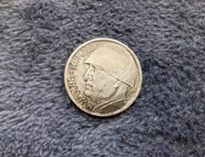 Moneta 20 lire 1943 Benito Mussolini elmetto fascismo Italia / coin Italy