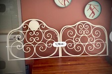 Testiera letto francese restaurata in stile "shabby chic"