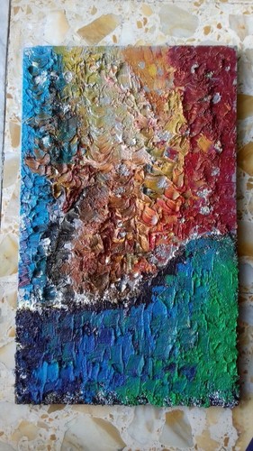 Quadro astratto olio - e, vernice