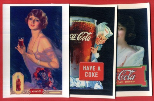 Coca cola 3 cartoline - cola,