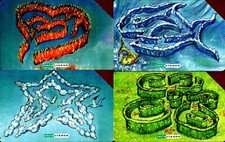 G INF 37 C&C 8037 4 SCHEDE TELEFONICHE INFOSTRADA SERIE LABIRINTI ELEMENTI