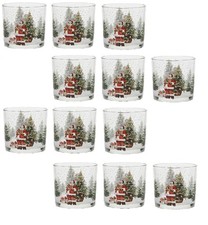 12 Bicchieri in vetro decoro