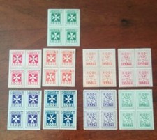 Rodi Egeo 1934- Segnatasse. Serie Completa in quartine . Blocco di nove. MNH**