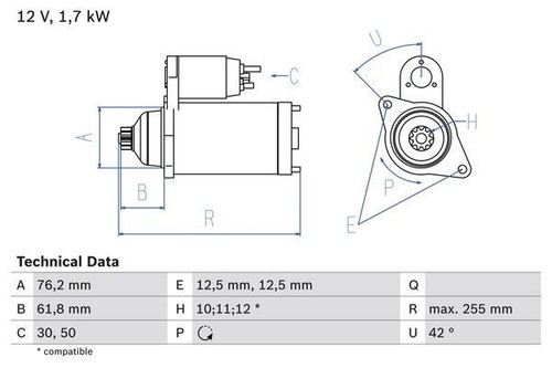 Motorino avviamento bosch - motorino, di