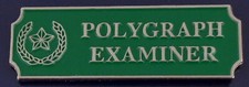 POLYGRAPH EXAMINER Silver on Green Award Commendation uniform bar