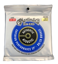 Martin Corde Chitarra Acustica MA140 80/20 Bronze Muta da 6 Tensione Light 12/54