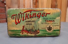 Vecchia scatola di latta * vichinghi * tabacchiera * Friedrich Justus Hamburg * grande motivo