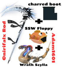 [PESCE] Onirifalx Rod - Set completo: Wrath Scylla | SSW Floppy | Scarpa Charred