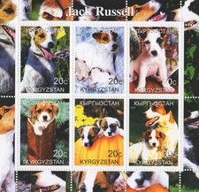 Foglietto timbro Jack Russell cane 2000 MNH