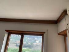 Mantovana Per tende In legno Massello Colore Noce Antico con binari