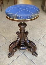 ?Perfetto SGABELLO DA PIANOFORTE ANTICO Perfetto! Luigi Filippo Epoca 1840/50