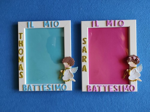 Portafoto battesimo con nome - portafoto,