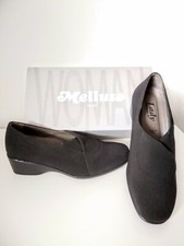 Scarpe décolleté MELLUSO N.37 pelle e tessuto nere