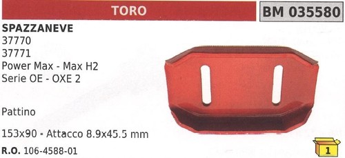 Pattino 153x90mm attacco