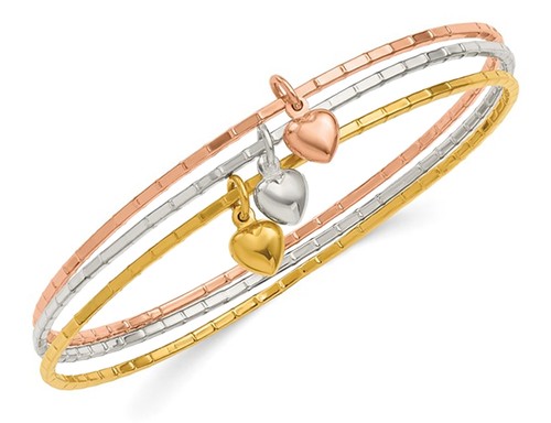 Bracciale cuore soffiato