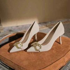 Decolte scarpe donna nero raso comodo 8 cm eleganti pelle sintetica 2350