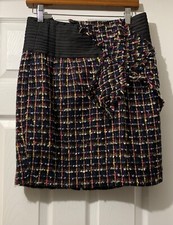 Gonna Anthropologie a quadri fusa donna taglia 4 nuova senza etichette