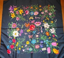 Gucci Sciarpa Seta Fiore