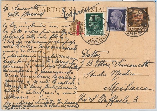 Italia rsi storia postale - italia,