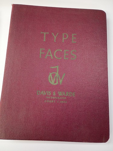 Vintage type specimen - type, book